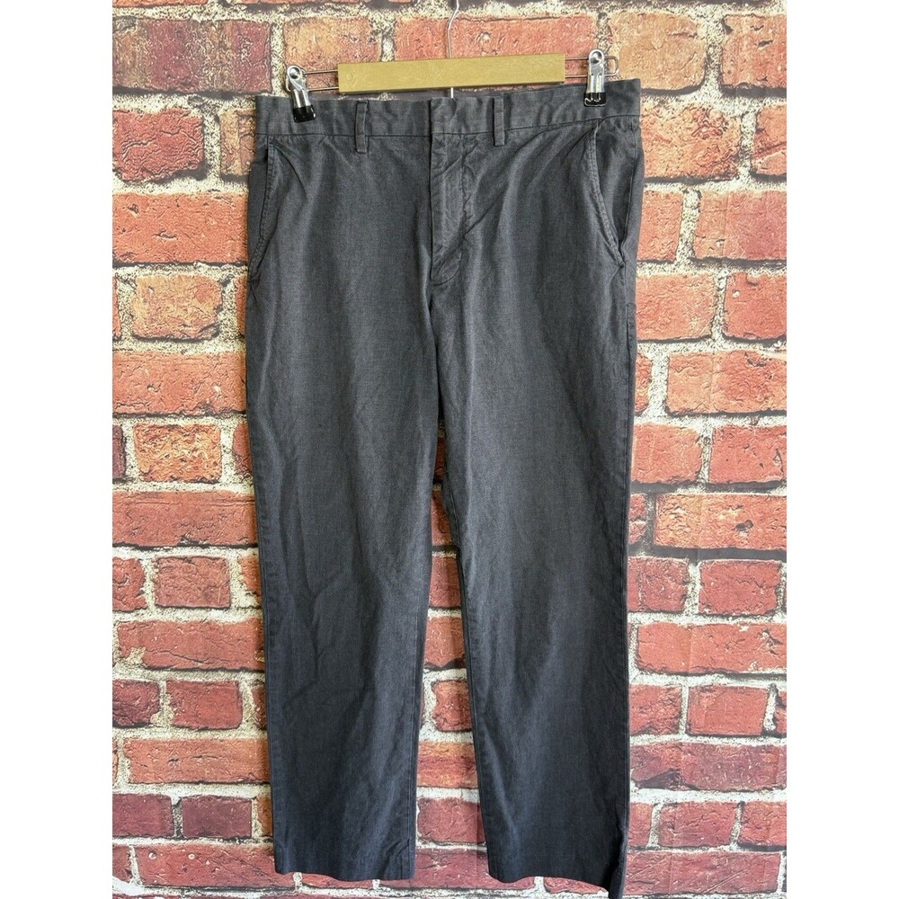 J. Crew Mens Gray Checkered Chino Work Pants Size 31 x 32